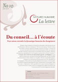 Lettre n°10 – Du conseil … à l’écoute. Lettre n°10 – Du conseil … à l’écoute.